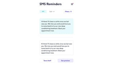 Unlimited SMS Reminders to Prevent Missed Appointments