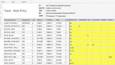 Triton HR Bulk time entry