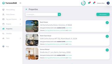 TurnoverBnB properties