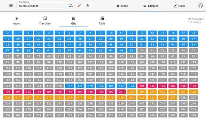 Universal Data Tool Sample Grid