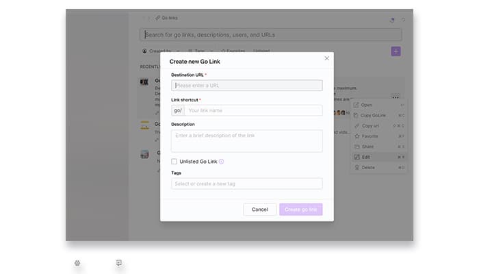 Unleash.so Software Go link creator