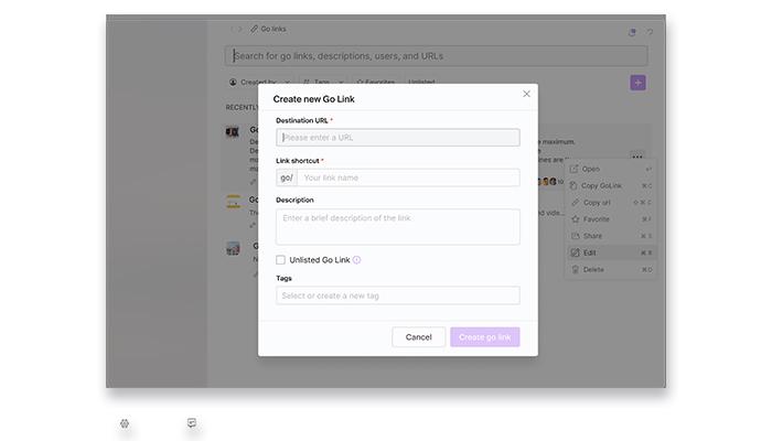 Unleash.so Software Go link creator