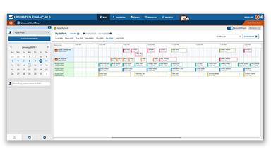 Unlimited Financials Screenshot Scheduling