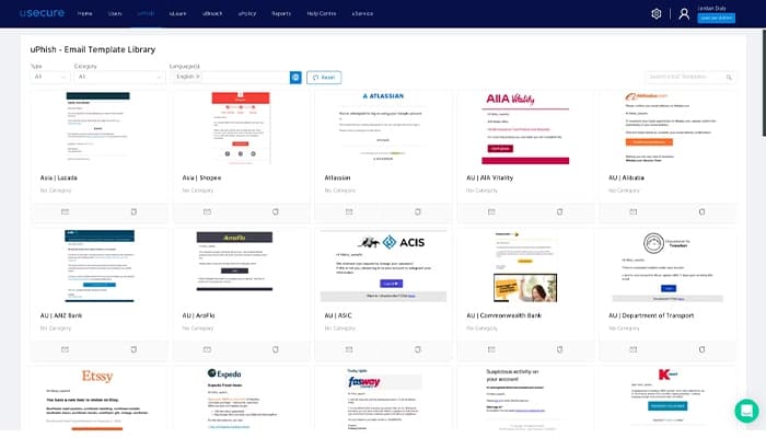 Phishing Simulation Templates