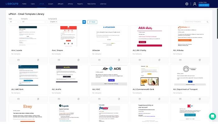 Phishing Simulation Templates