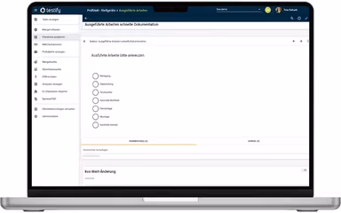 User Is Filling Out A Checklist On The Testify Web App