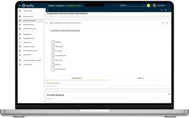 User Is Filling Out A Checklist On The Testify Web App
