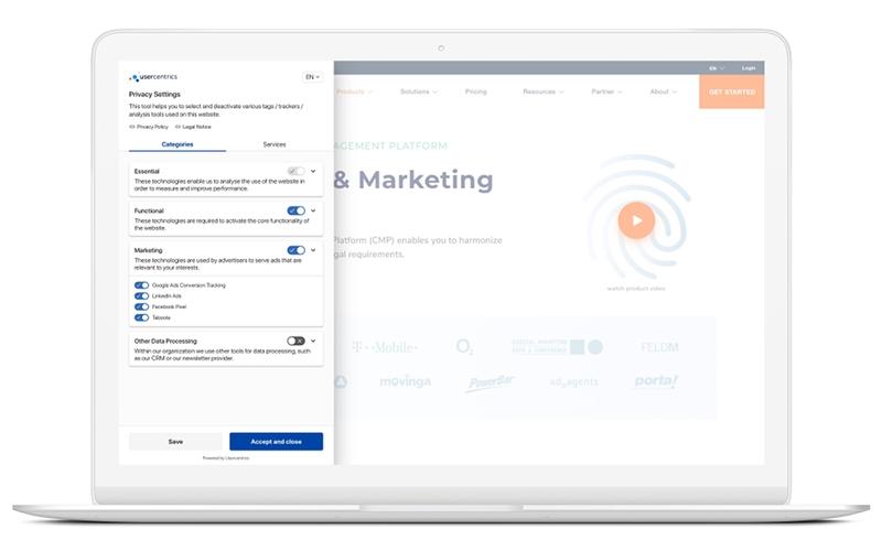 Usercentrics Privacy Settings