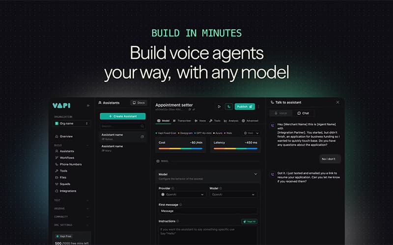 Vapi Build Voice Agents