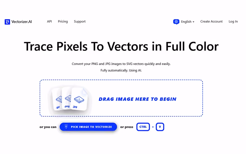 Vectorizer.AI Trace Pixels To Vectors