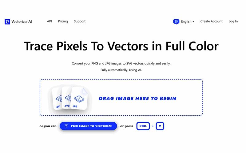 Vectorizer.AI Trace Pixels To Vectors