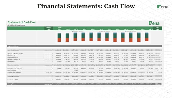 Vena Software Cash Flow Statement