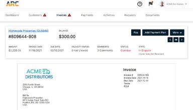 Versapay Customer portal invoice