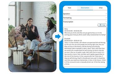 Video to Text AI Diarization