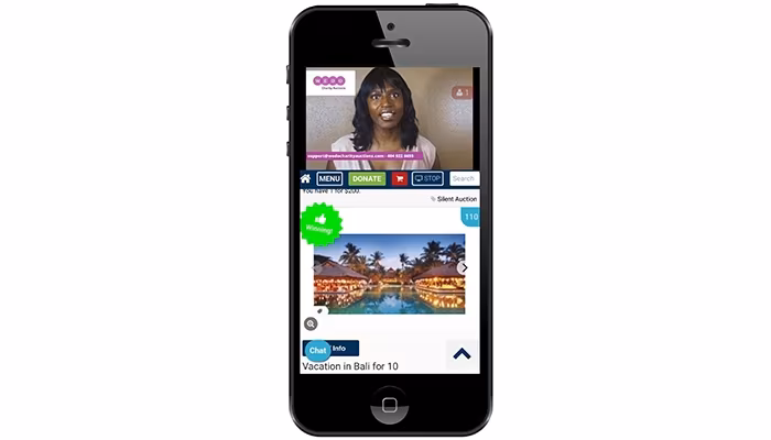 WEDO Charity Auctions Live Broadcast Bidding Page