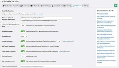 WP Cerber Security Email Notifications