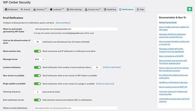 WP Cerber Security Email Notifications