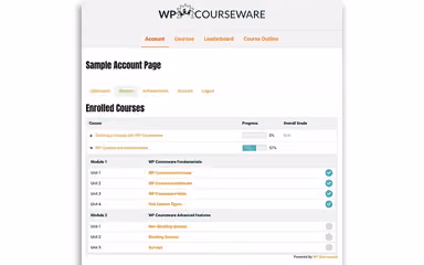 WP-Courseware-Student-Account-Page
