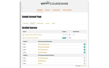 WP-Courseware-Student-Account-Page