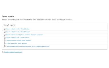 Wappalyzer Sovrn Reports