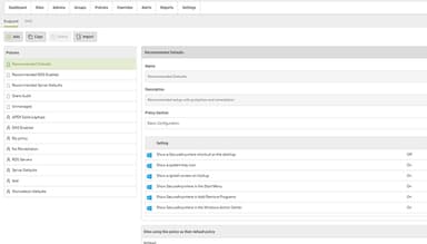 Webroot Business Endpoint Protection Policies Selection