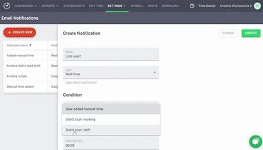 Time Doctor Weekly Daily and real time Notifications