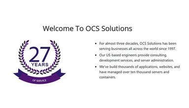 Welcome To OCS Solutions