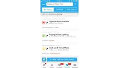 Whova Search Topics