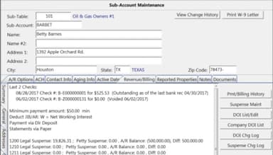 WolfePak ERP sub-account maintenance