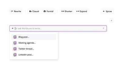 Wordtune: Generate Text from Scratch