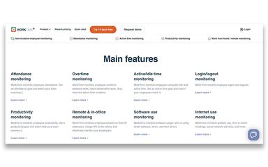 WorkTime Main Features