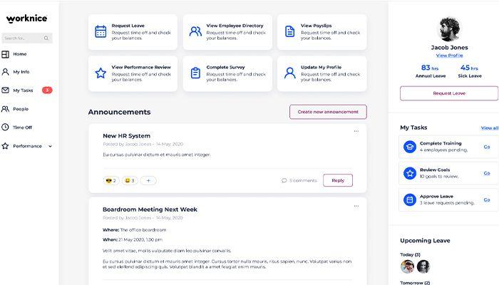 Worknice announcements