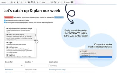 XWiki Plan Our Week