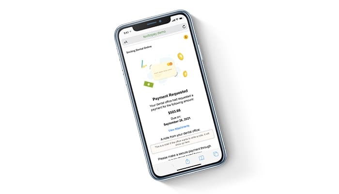 YAPI Pay offers easy pay by text options for your patients