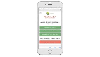Yapi Review requests allow patients to post a real, positive review, or offer private feedback to the office with discretion