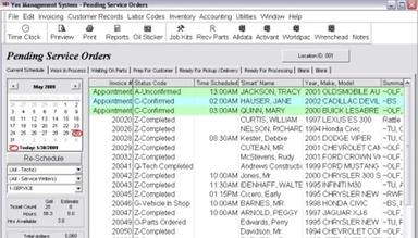 Yes Management System Pending Order