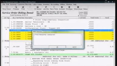 Yes Management System Billing Details
