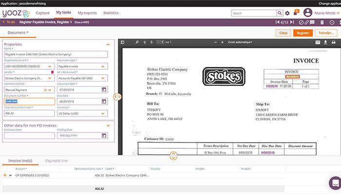 Yooz Capture AI based data extraction to extract 100 of your invoices