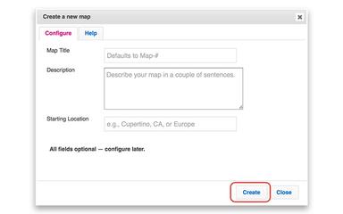ZeeMap Configure New Map