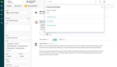 Zendesk Suite Create New Articles