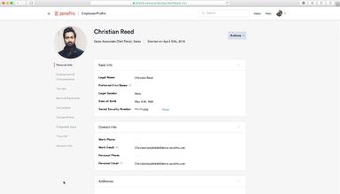 Zenefits Employee Profile