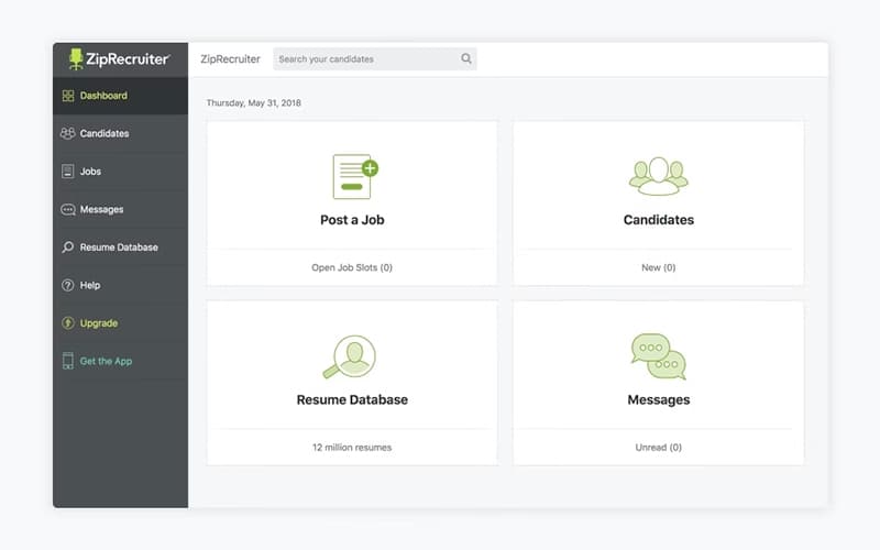 ZipRecruiter Dashboard