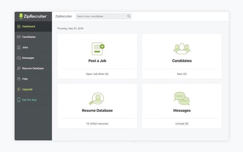 ZipRecruiter Dashboard