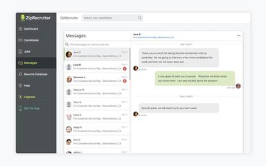ZipRecruiter Messages