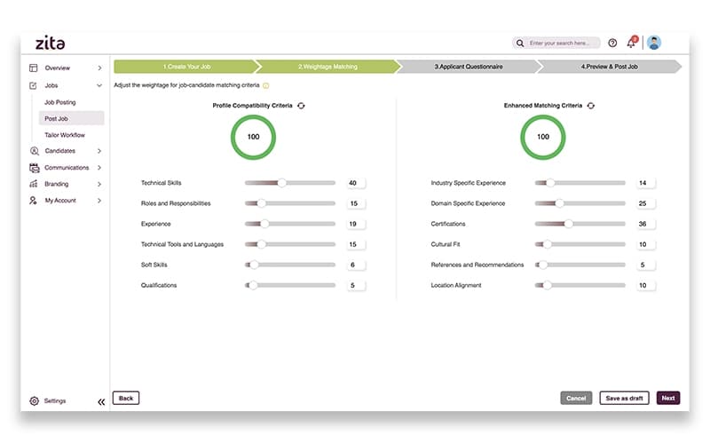 Zita Profile Compatibility Criteria