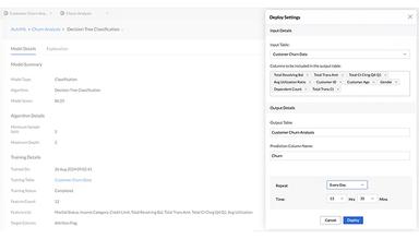Zoho Analytics Auto ML