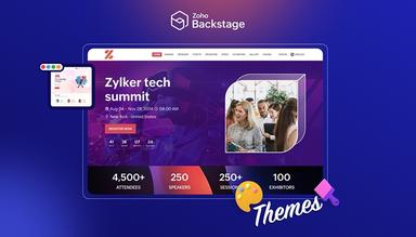 Zoho Backstage software No code Website Builder