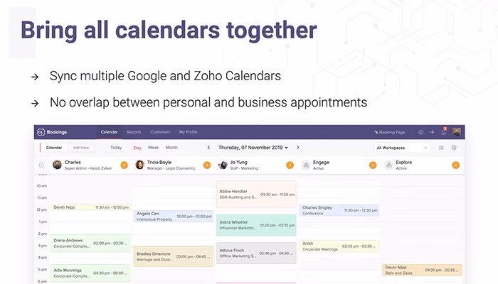 Zoho Bookings Sync Calendars