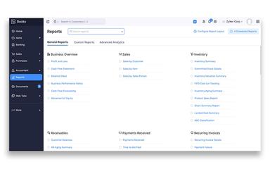 Zoho Books Reports