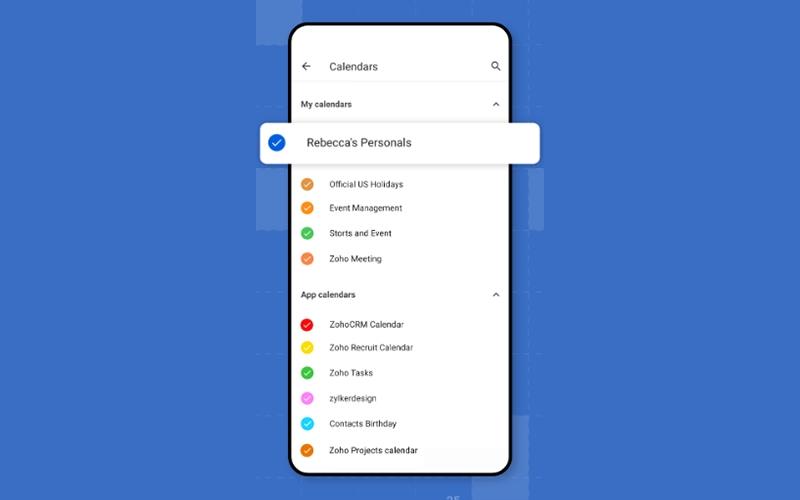 Zoho-Calendar Personals
